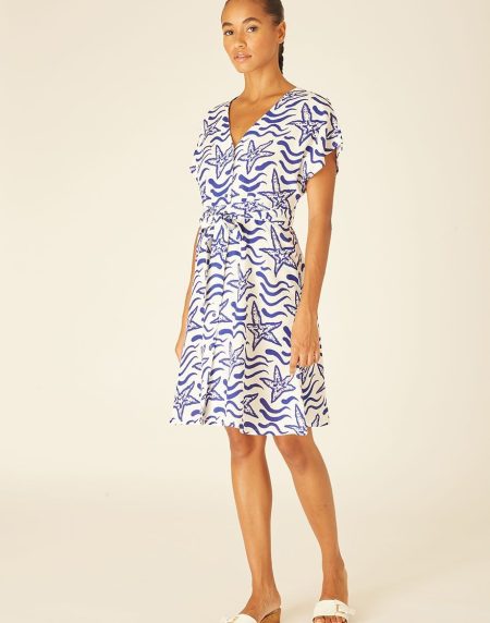 NAVY STARS DRESS