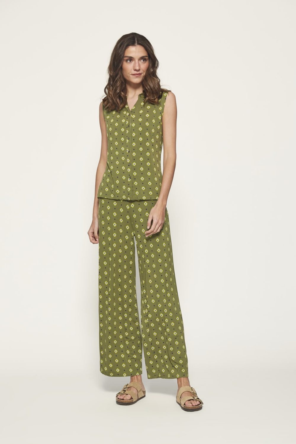 Top camisero estampado de viscosa - Imagen 4