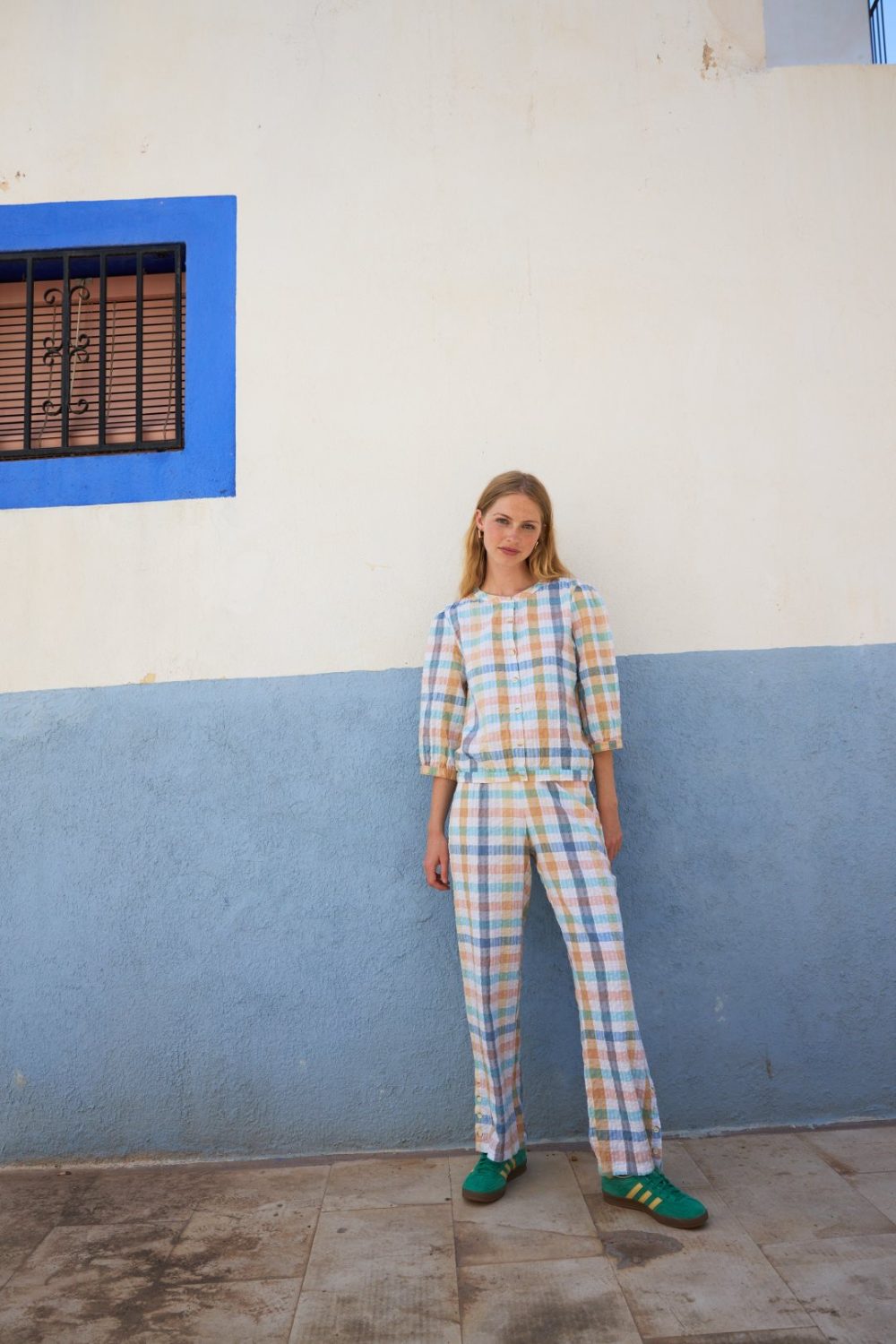 Pantalón estampado de cuadros de MdM