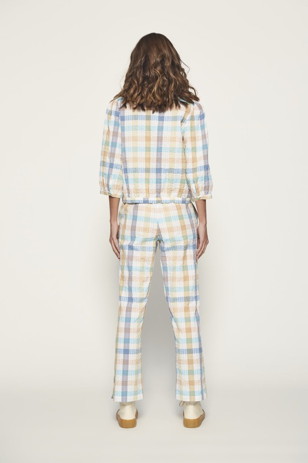 Pantalón estampado de cuadros de MdM - Imagen 2