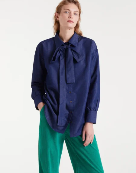 CAMISA LAZADA VAQUERA AZUL