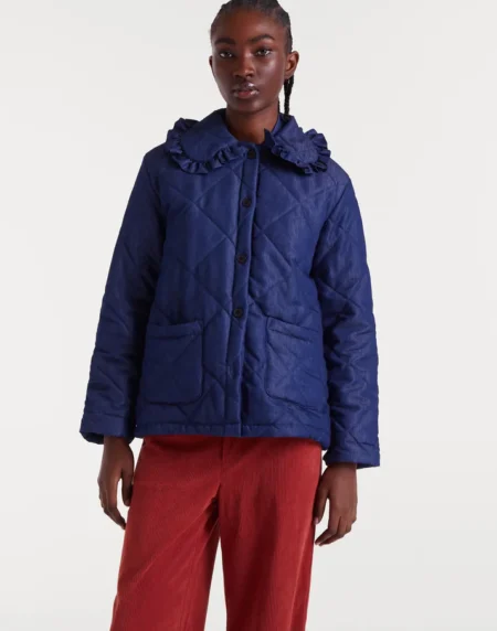 CHAQUETA CUELLO SOLAPA VAQUERA AZUL