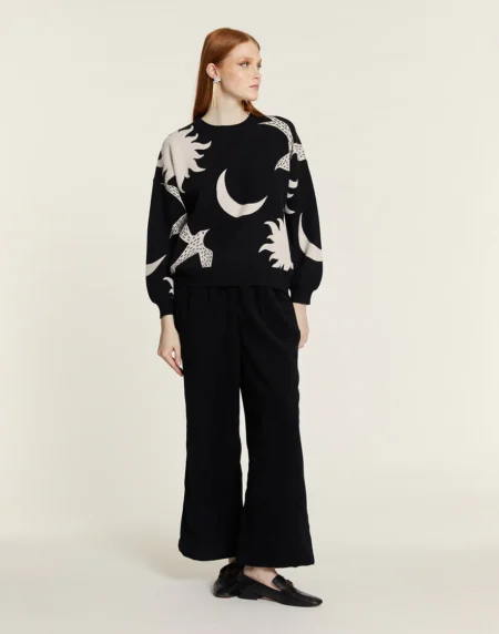 JERSEY DE PUNTO ESTAMPADO SOL Y LUNA
