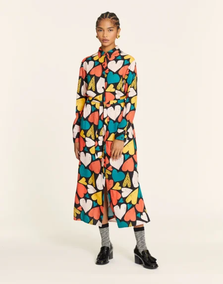 VESTIDO CORAZONES CAMISERO