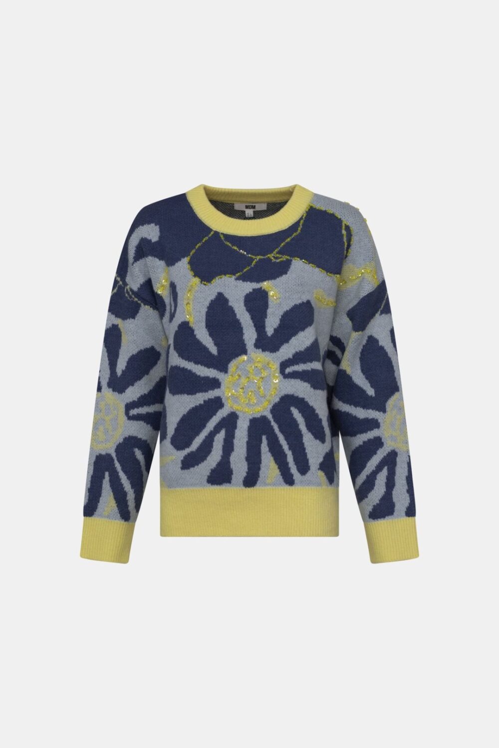 JERSEY DE PUNTO ESTAMPADO DE FLOR Y ABALORIOS - Imagen 2