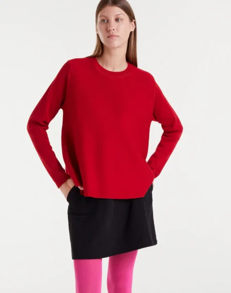 Jersey de punto envasé rojo