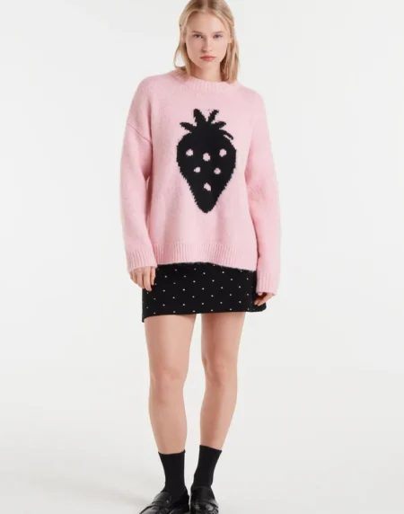 JERSEY DE PUNTO ROSA CON FRESA