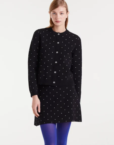 CHAQUETA JACQUARD MINI BLACK