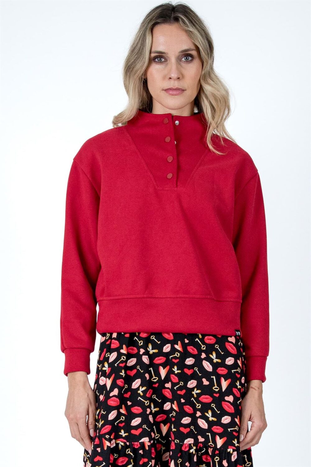 SUDADERA BELLONA COLOR ROJO DE LYLU - Imagen 3