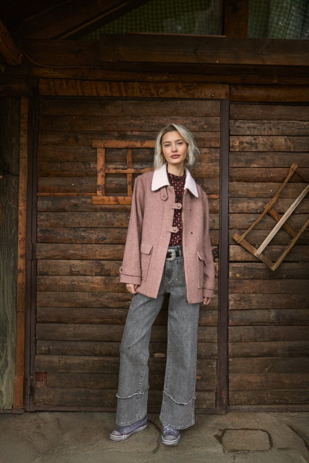 CHAQUETA CORTA DE ESPIGA - Imagen 3
