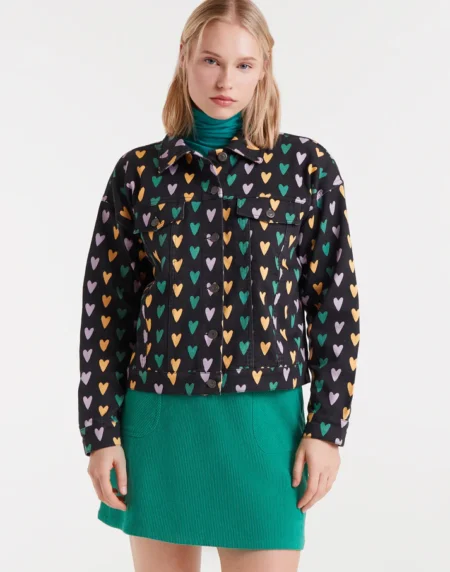 Chaqueta vaquera con estampado Cupido Lines