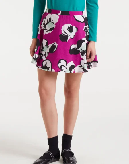 Falda corta con estampado Vivid Viola