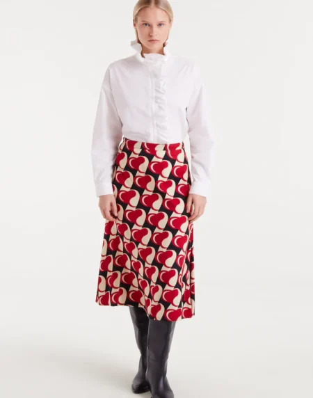 Camisa 100% algodón con volantes blanca