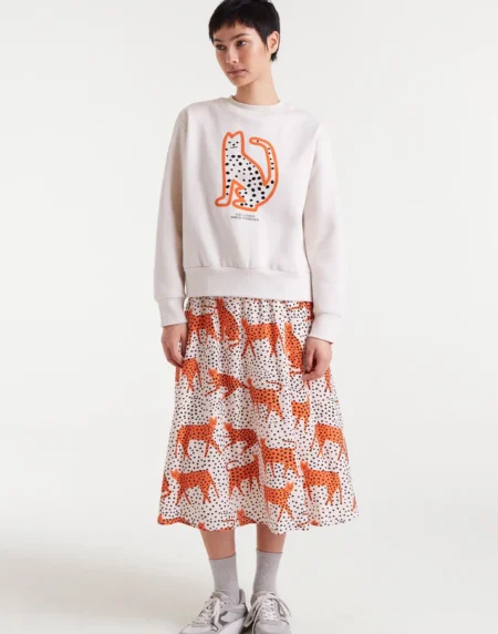 Sudadera blanca con estampado Cat Lover Since Forever