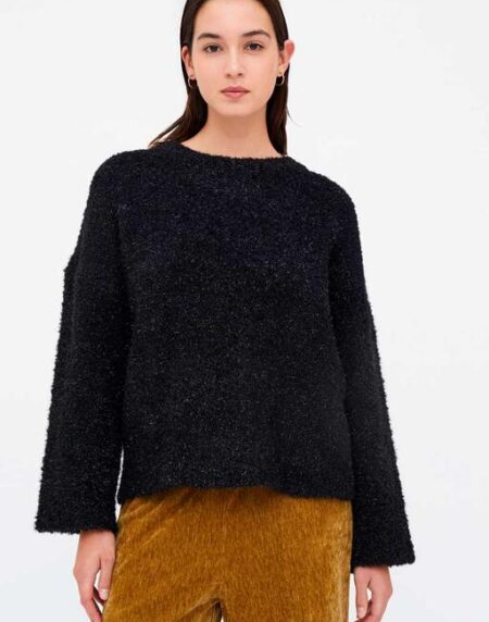 Jersey punto con textura negro
