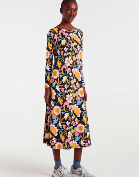 Vestido midi con estampado Baboushka