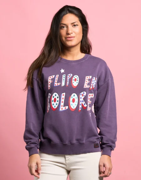 SUDADERA FLIPO EN COLORES LILA