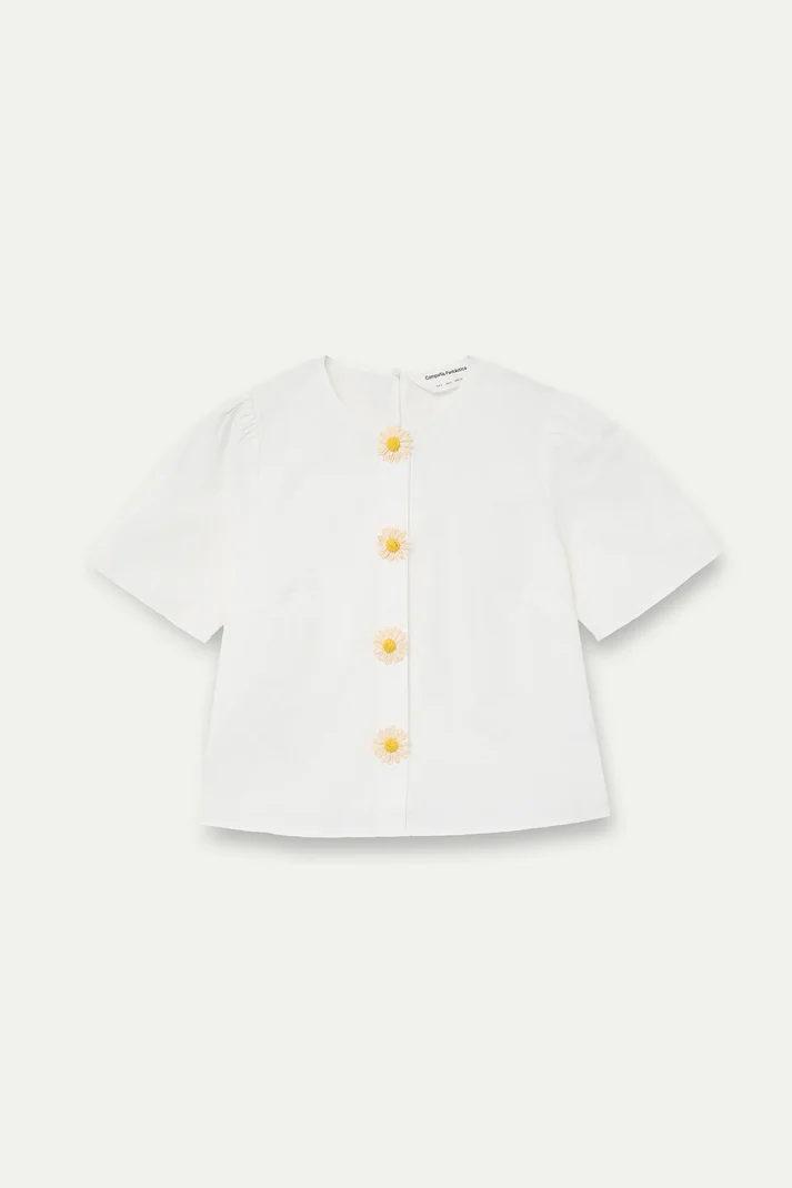 Camisa 100% algodón con botones florales - Imagen 4