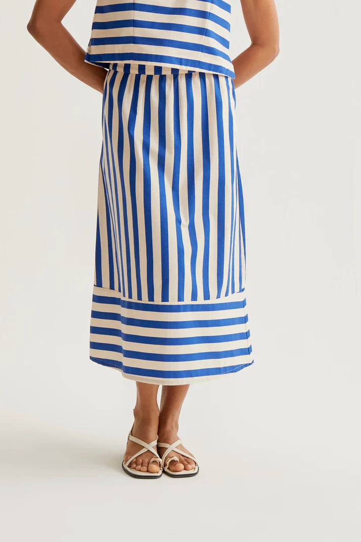 Falda midi con estampado Bamboo Blue - Imagen 2