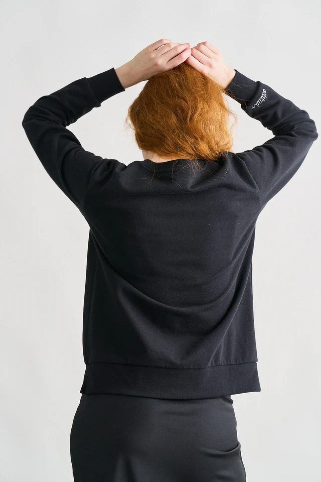SUDADERA BÁSICA NEGRA - Imagen 5