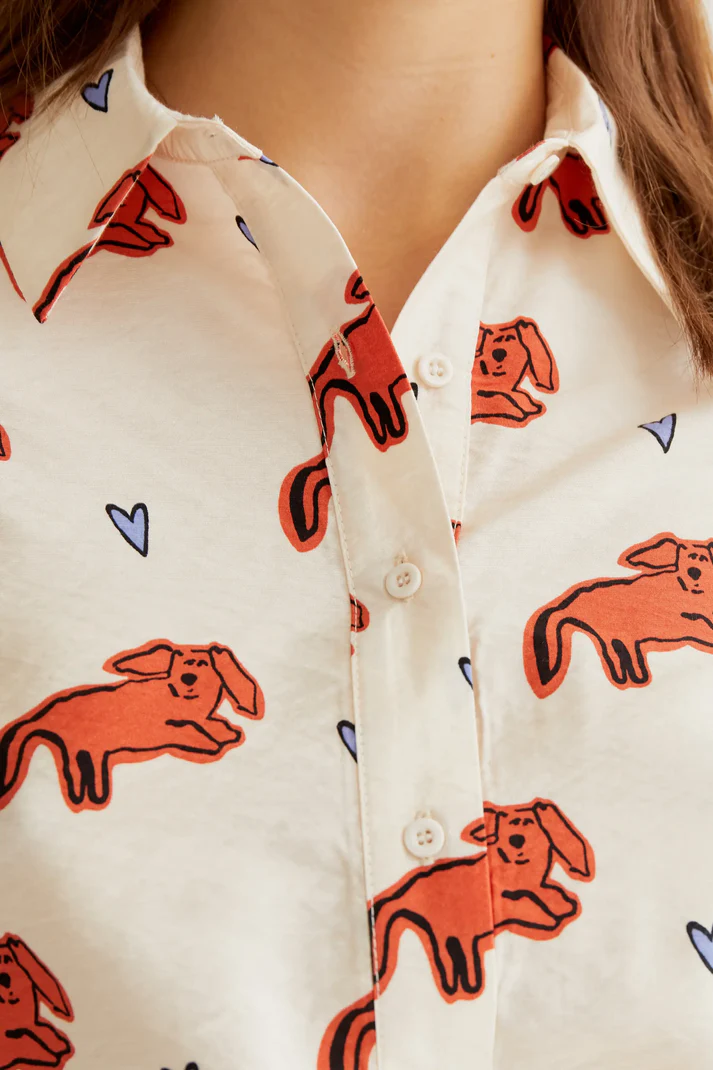 Camisa con estampado perritos - Imagen 4