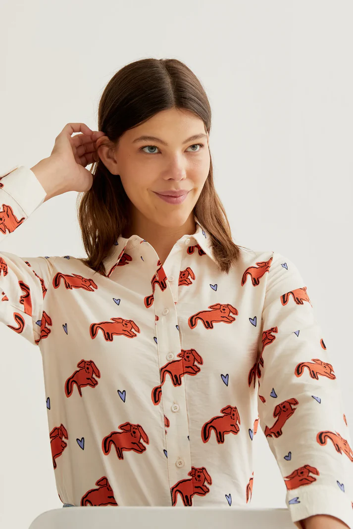 Camisa con estampado perritos - Imagen 3