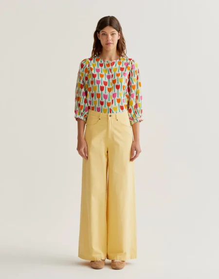 Camisa con estampado Tulipanes