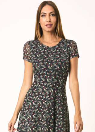 Vestido corto Rei estampado Tucán