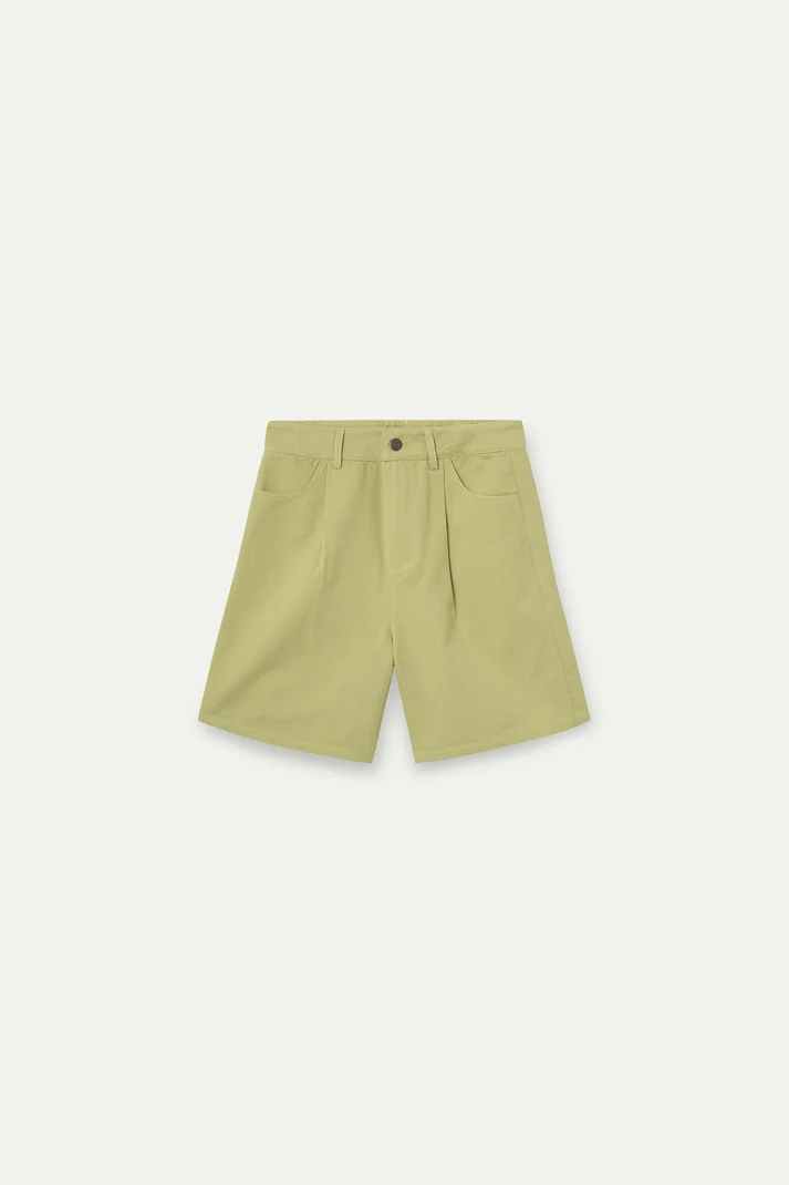 Shorts verde 100% algodón - Imagen 3