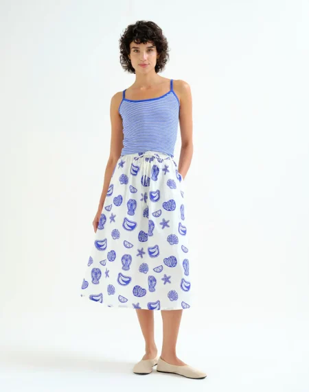 Falda con estampado Lobster