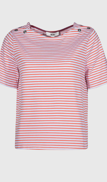Camiseta rayas horizontales naranjas - Imagen 4