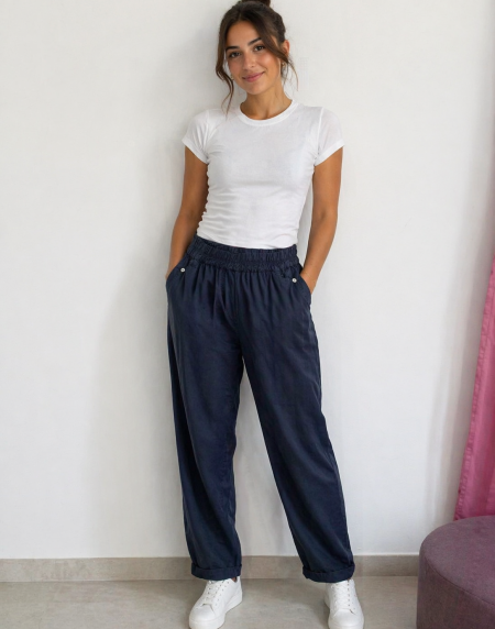 Pantalón ancho MdM azul