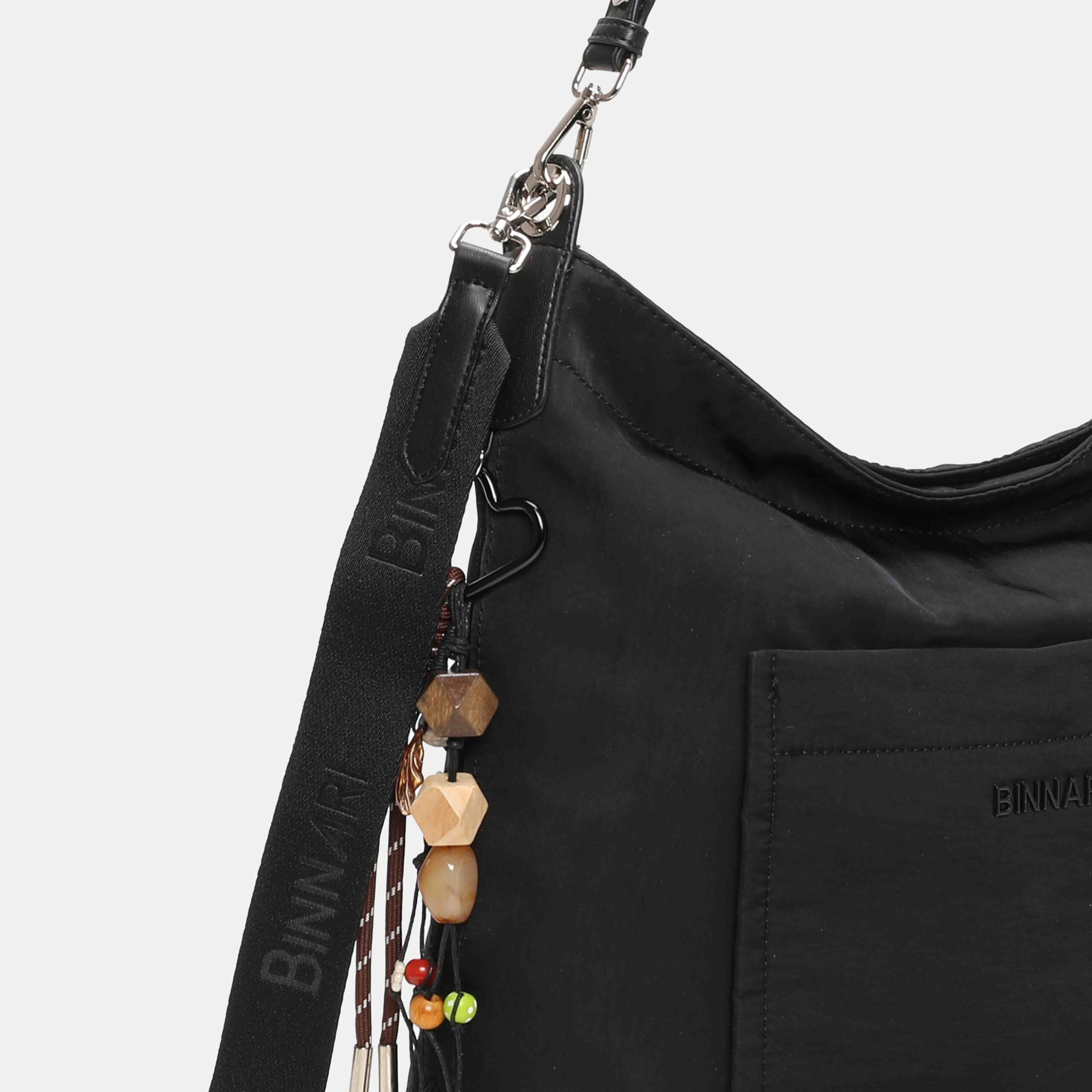 Bolso de hombro Binnari negro - Imagen 3