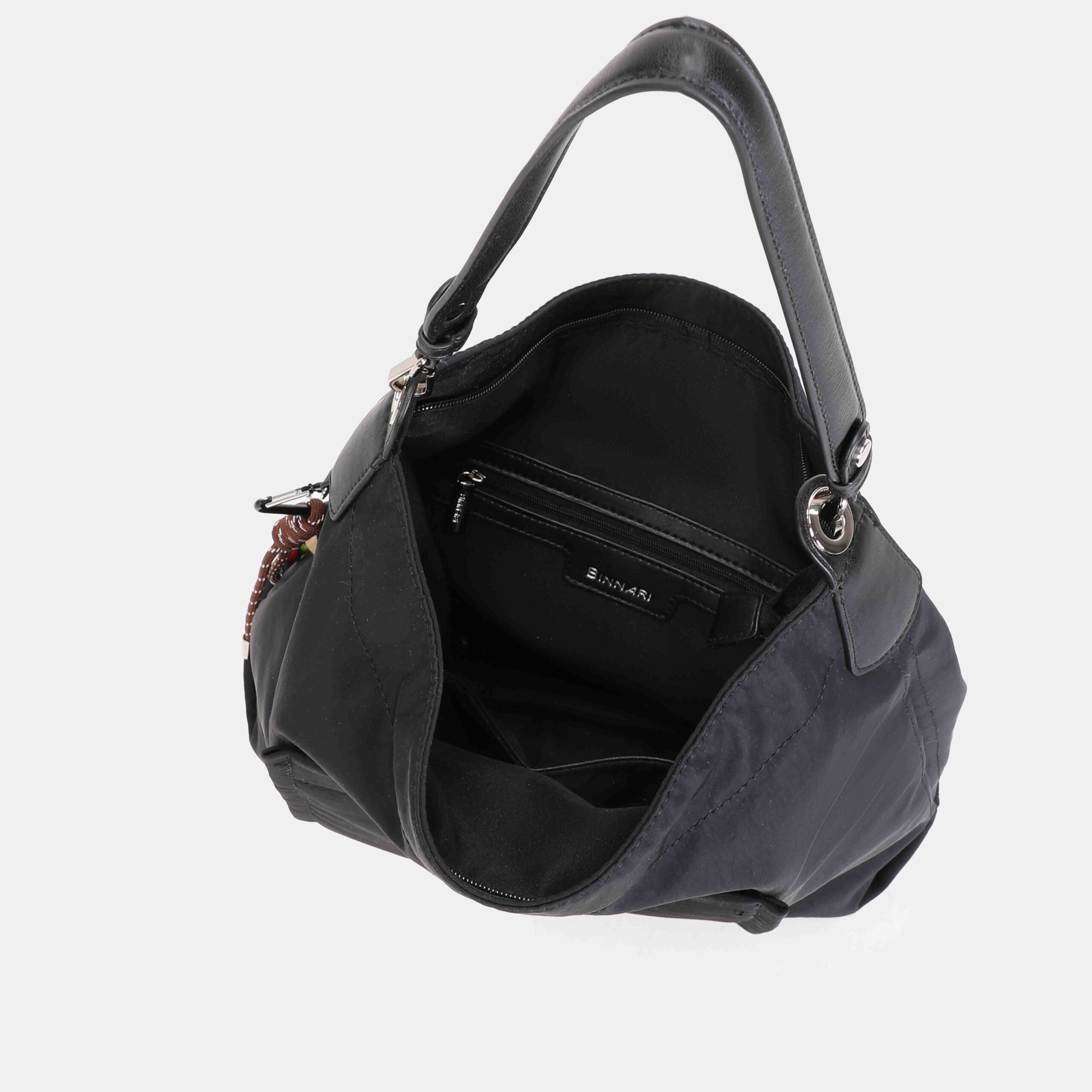 Bolso de hombro Binnari negro - Imagen 4