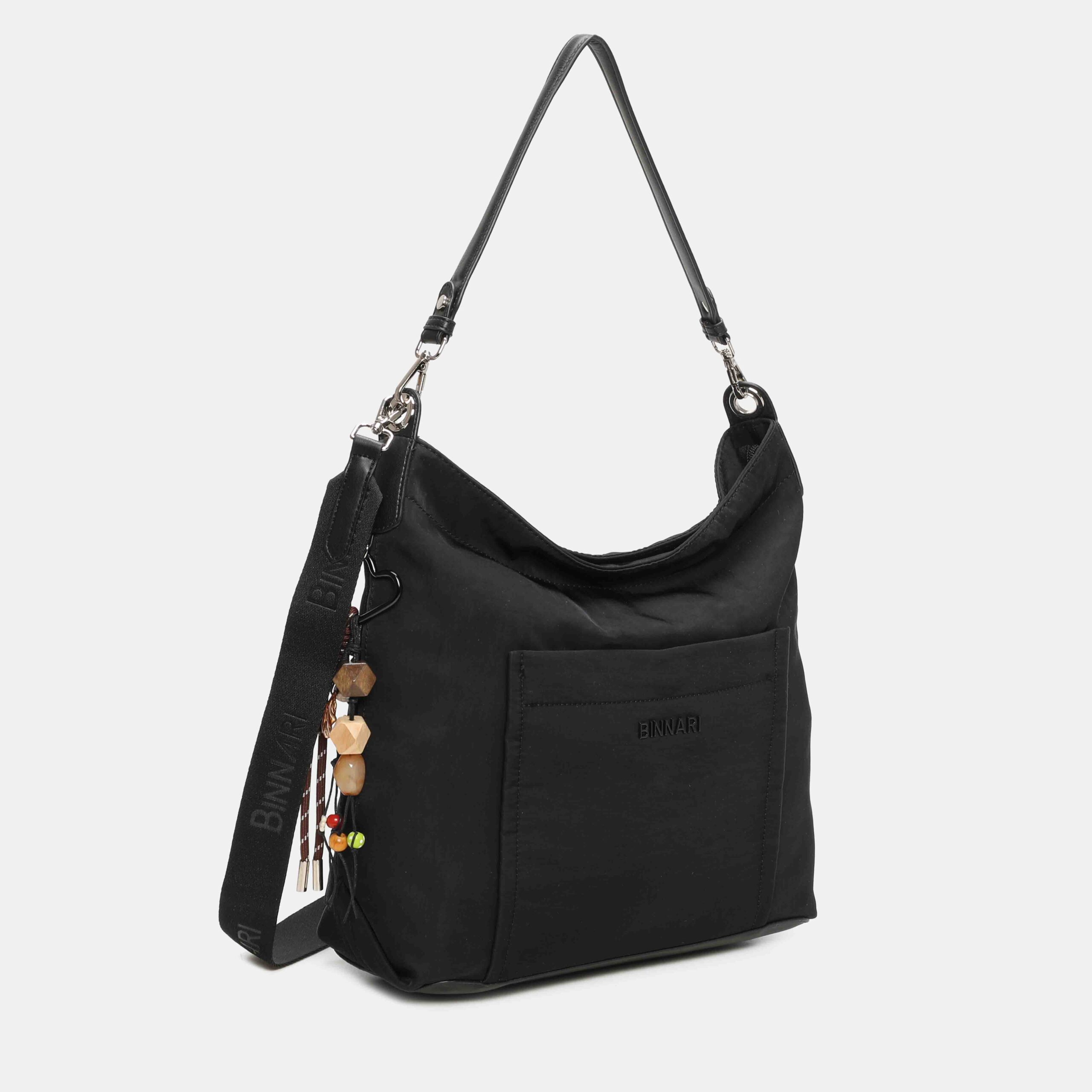 Bolso de hombro Binnari negro - Imagen 2
