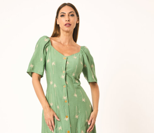 Vestido corto Zuri palmeras