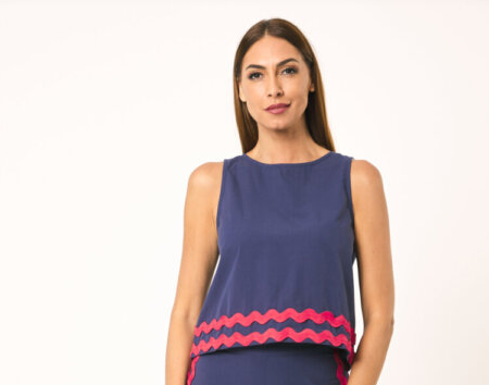 Top Love Tank azul marino
