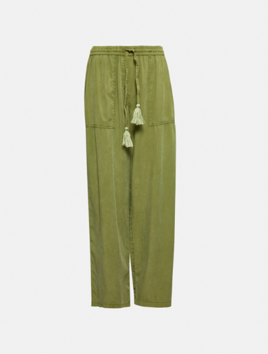 Pantalón de Tencel color verde - Imagen 3