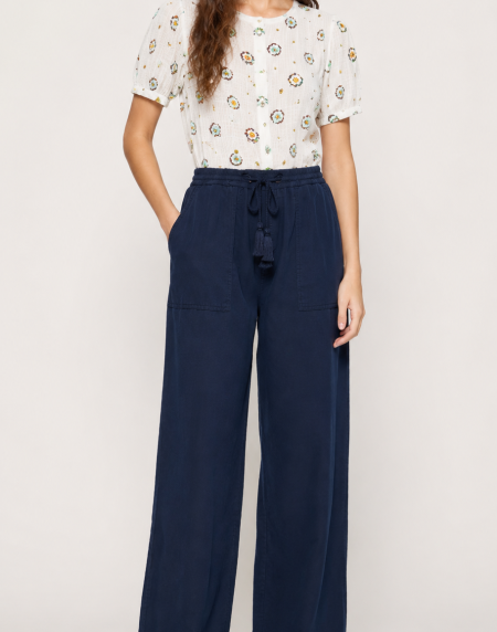 Pantalón de Tencel color azul marino