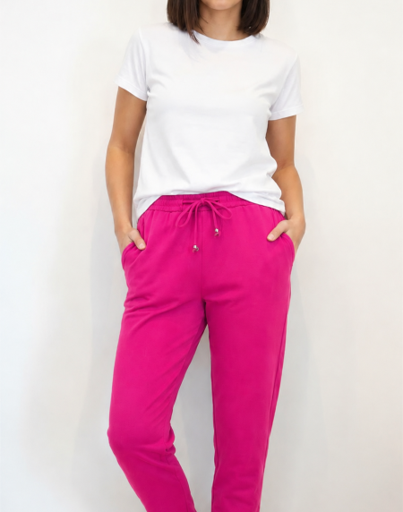 Pantalón básico MdM color rosa fucsia
