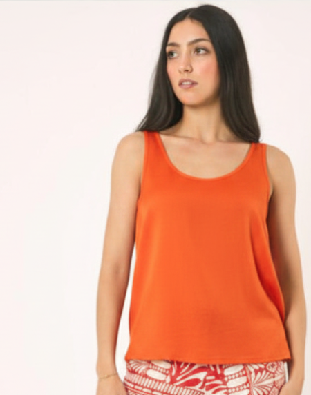 Top Oxi Tank naranja/coral