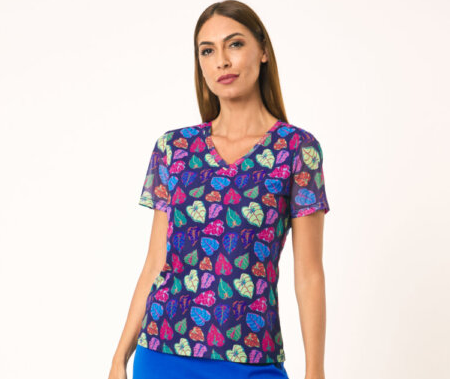Camiseta Cool estampado hojas