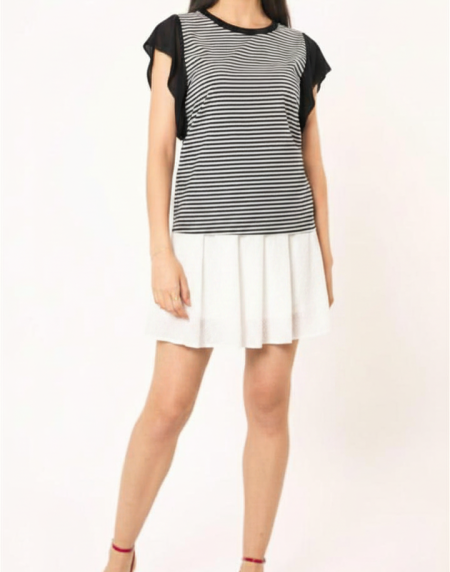 Camiseta Pop blanco y negro