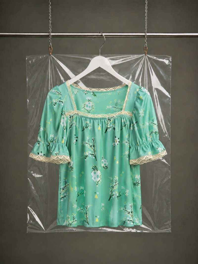 CAMISA "FLORA" VERDE AGUA - Imagen 4