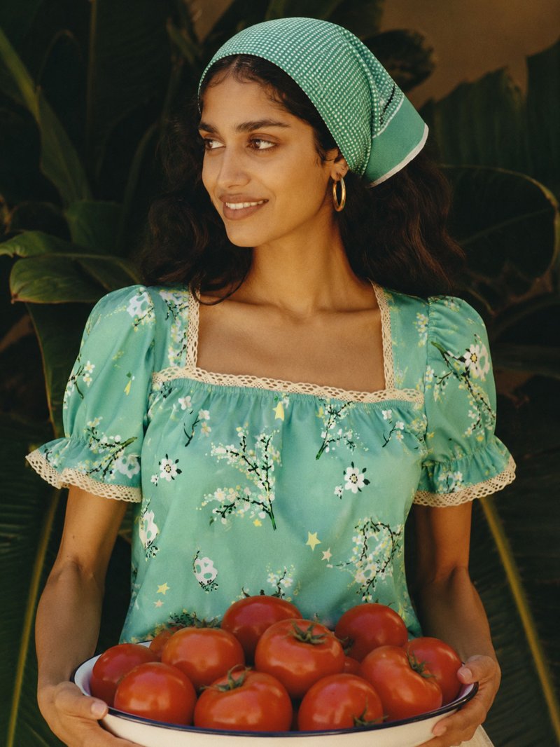 CAMISA "FLORA" VERDE AGUA - Imagen 2