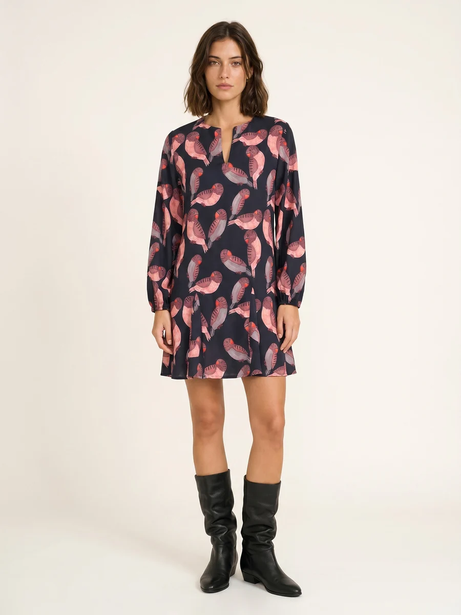 Vestido Corto Birds