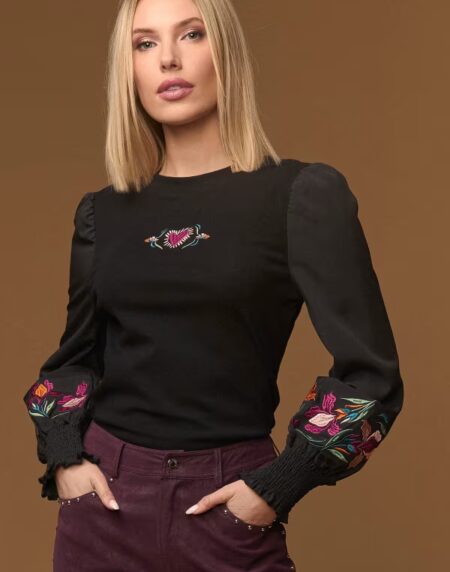 BLACK BOHO TOP