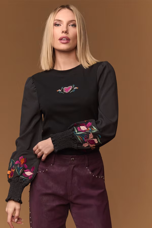 BLACK BOHO TOP - Imagen 2