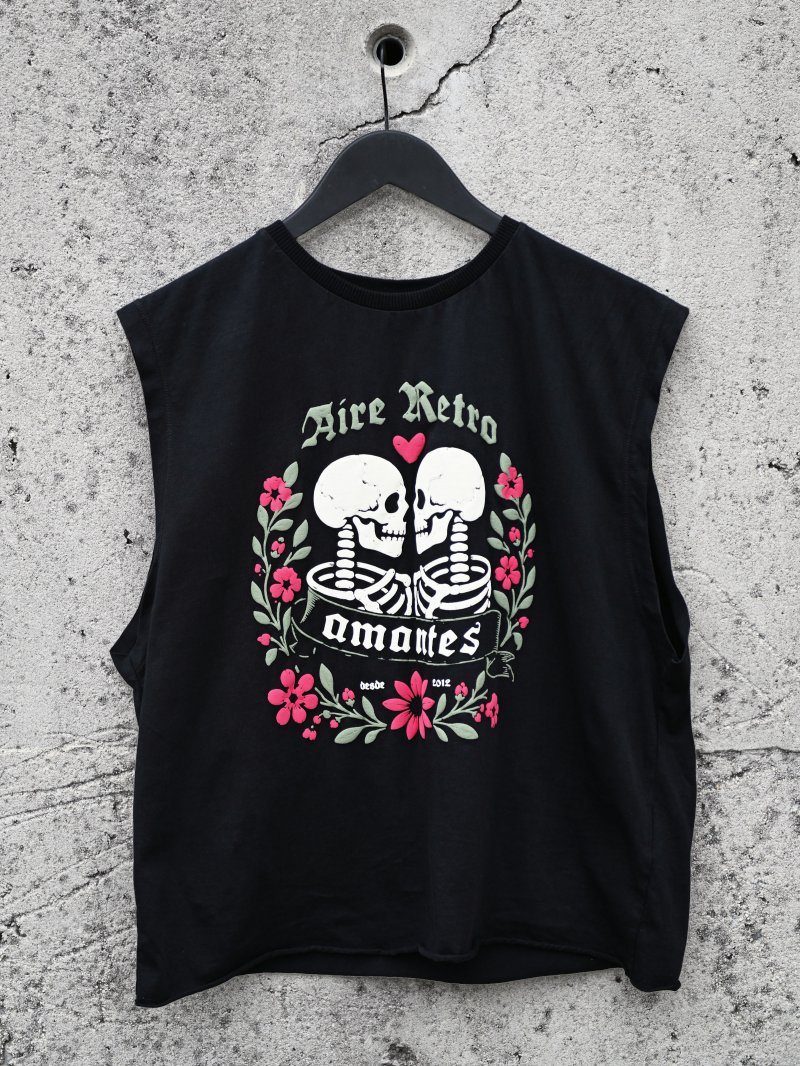 CAMISETA CHICA "AMANTES" NEGRA - Imagen 4
