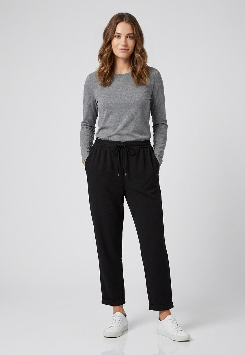 Pantalón jogger negro - Imagen 2